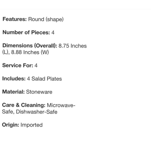 John Derian NWT 4pc Stoneware Feather Salad Plates in Blue - Picture 8 of 8